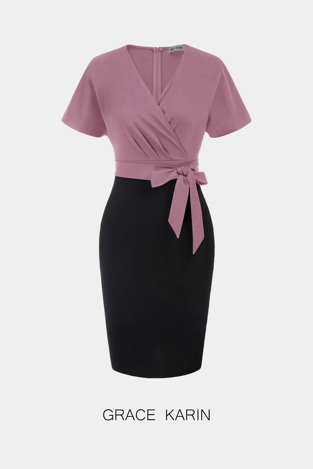 GRACE KARIN Short Sleeve With Belt Bodycon Dress sold by Grace Karin