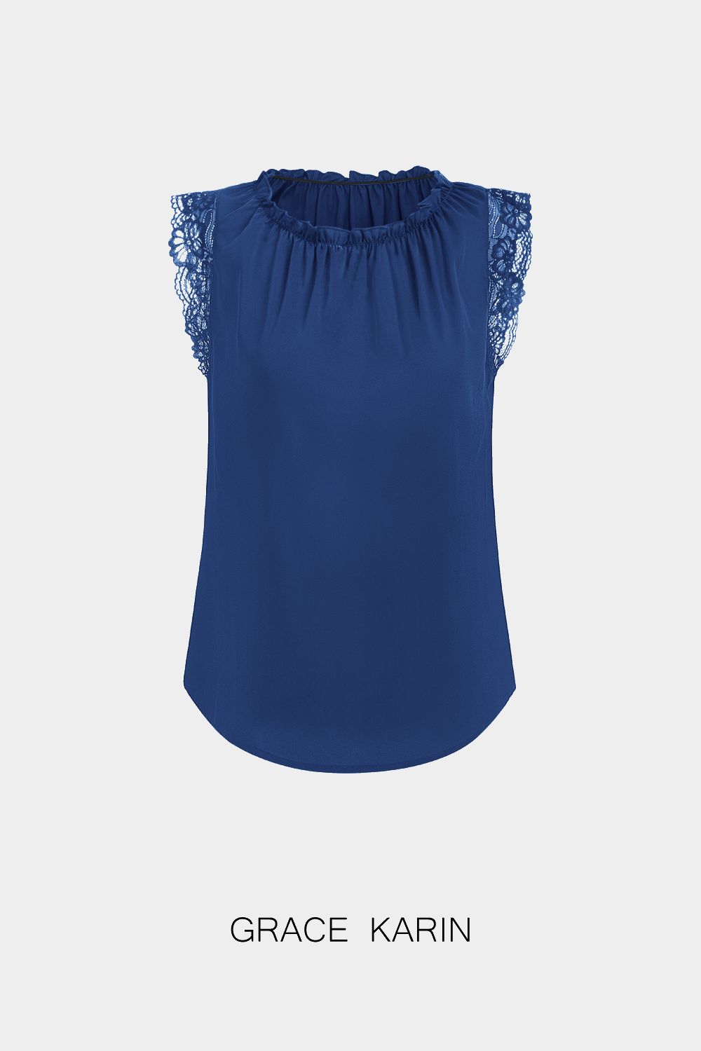 【$19.99 Flash Sale!】GRACE KARIN Ruffed Sleeveless Lace Vest Shoulders Tops sold by Grace Karin