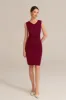 Ruched Bodycon Hips-Wrapped Dress - Red sold by Grace Karin