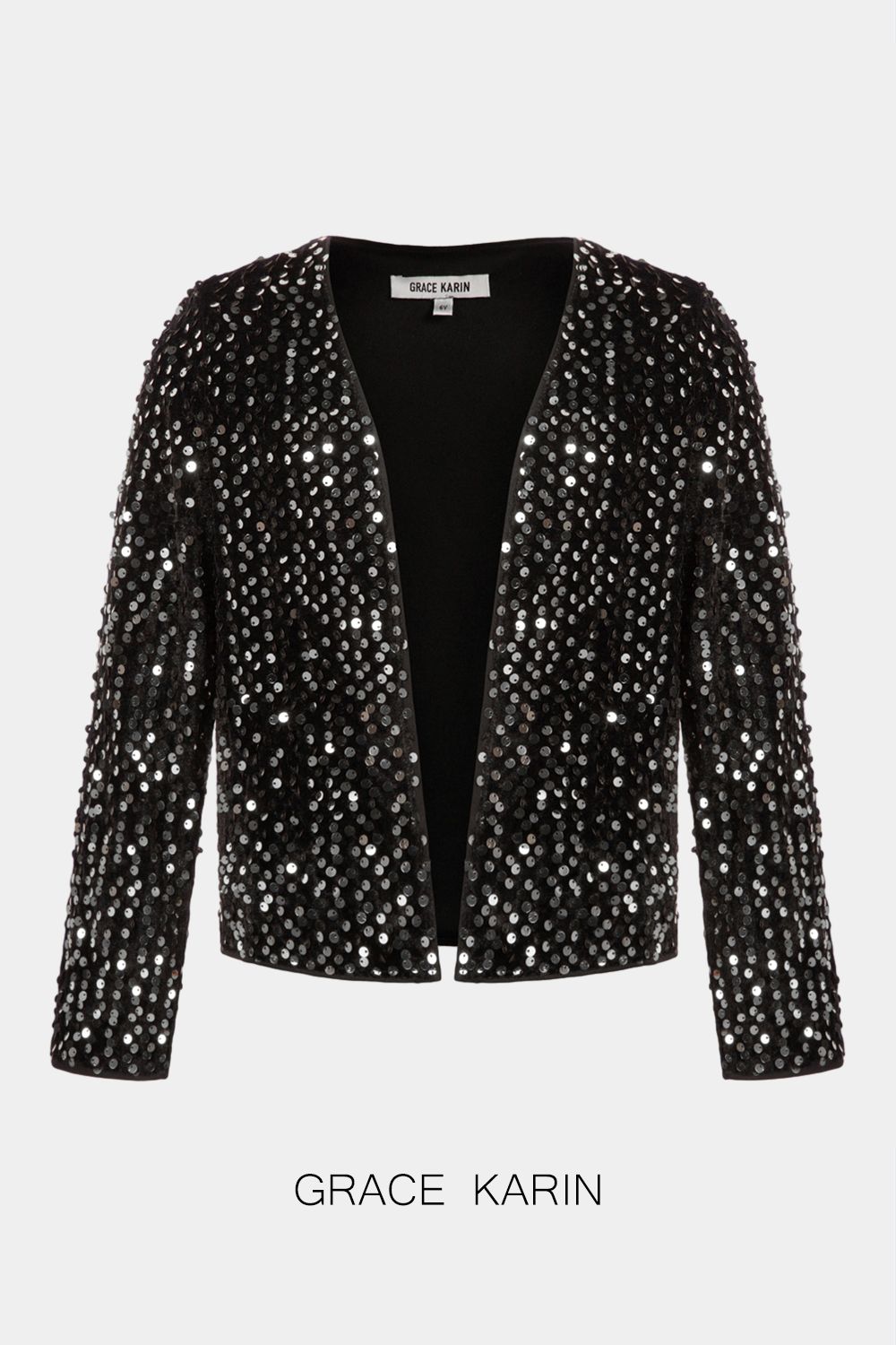 GRACE KARIN Sequined Party Shrug Little Girls Long Sleeve Open Front Bolero sold by Grace Karin product image thumbnail 6