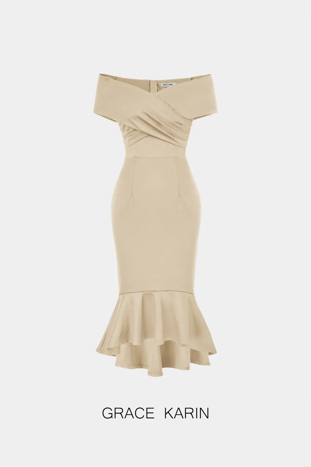 GRACE KARIN Women Mermaid Party Dress Off Shoulder Cross Bodice Bodycon Dress sold by Grace Karin product image thumbnail 2