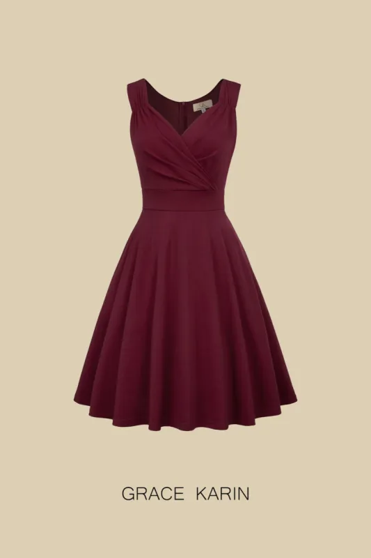 GRACE KARIN Sleeveless V-Neck Flared A-Line Dress sold by Grace Karin