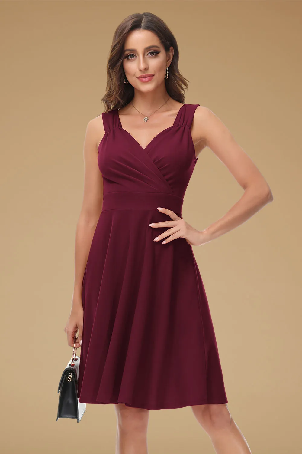 GRACE KARIN Sleeveless V-Neck Flared A-Line Dress sold by Grace Karin product image thumbnail 2