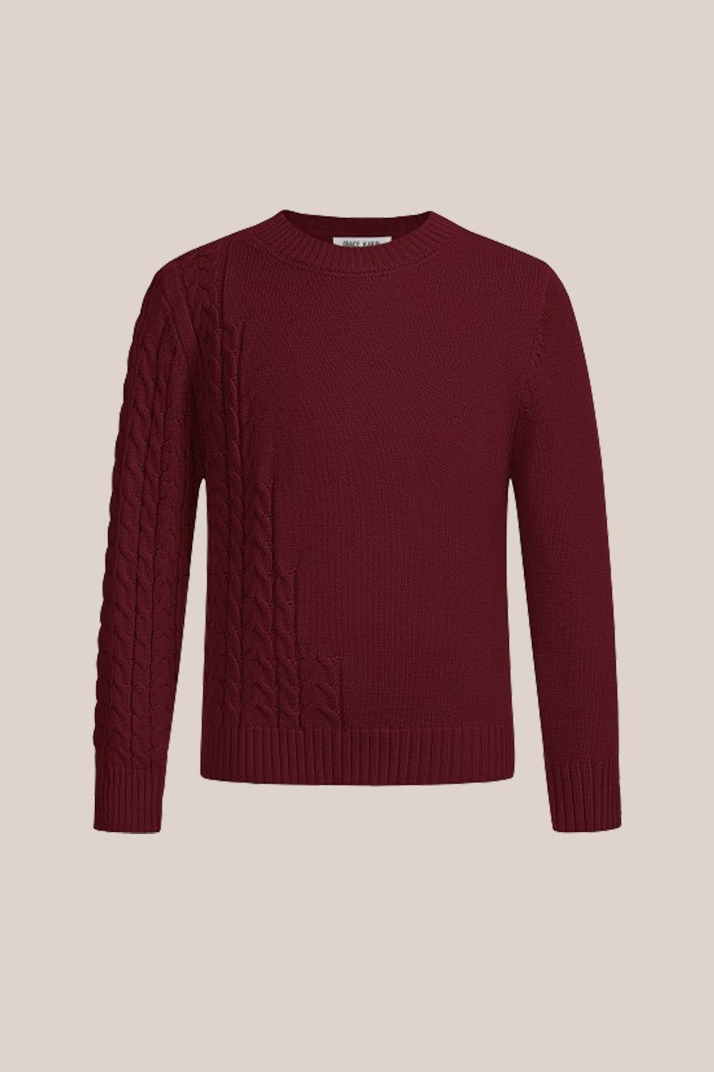 GRACE KARIN Kids Textured Sweater Little Boys Crew Neck Ribbed Cuff Knitwear sold by Grace Karin product image thumbnail 2