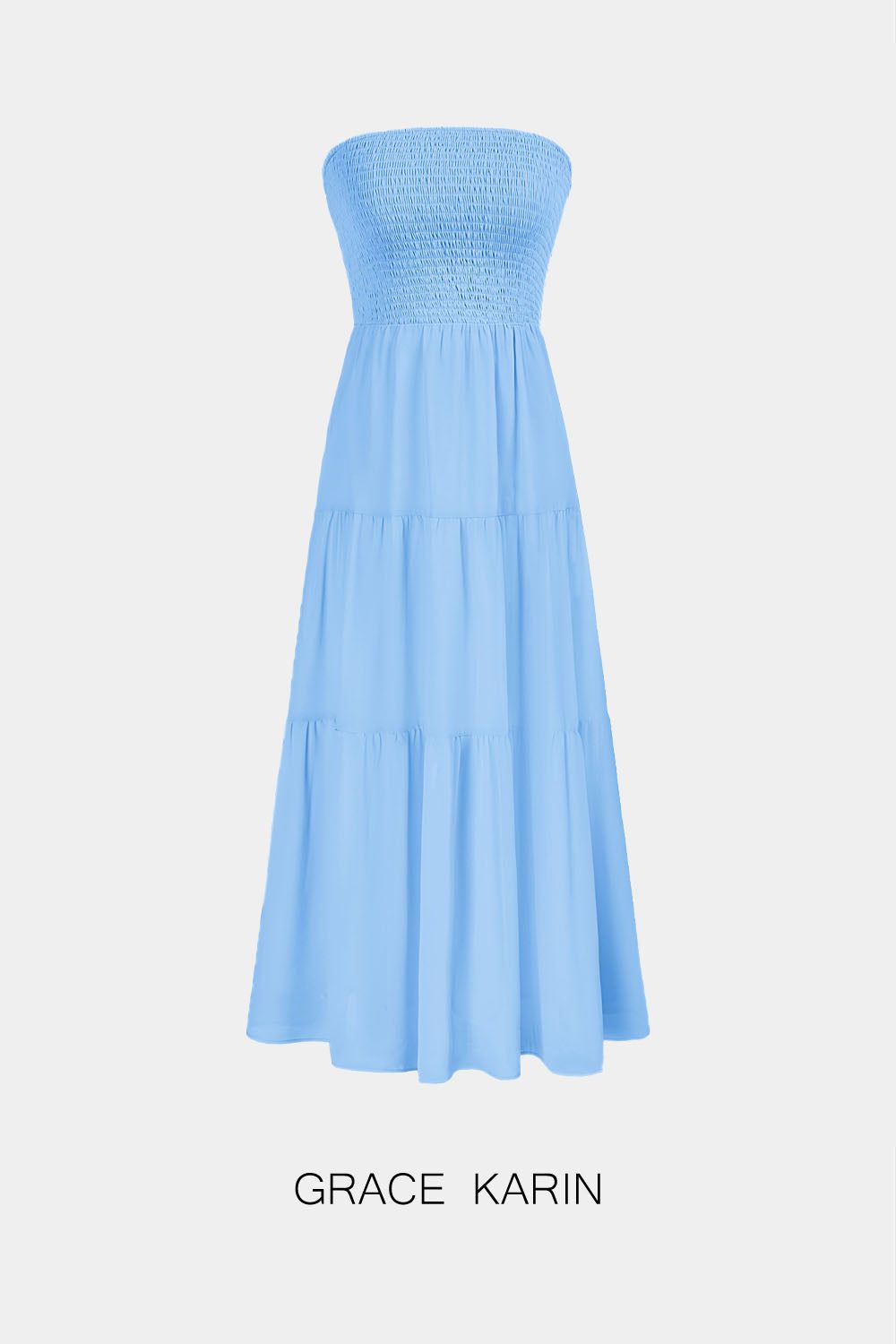 GRACE KARIN Two-Way Strapless/Halter Tiered Flared A-Line Dress sold by Grace Karin product image thumbnail 2