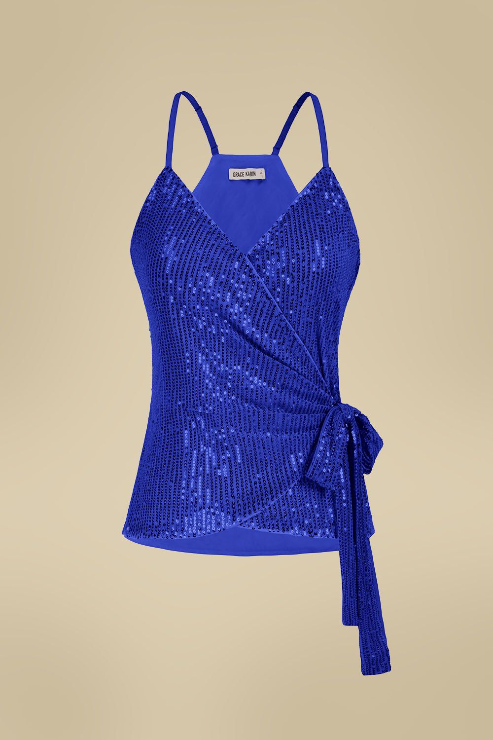 GRACE KARIN Sequined Spaghetti Straps Camisole Party Tops sold by Grace Karin product image thumbnail 2