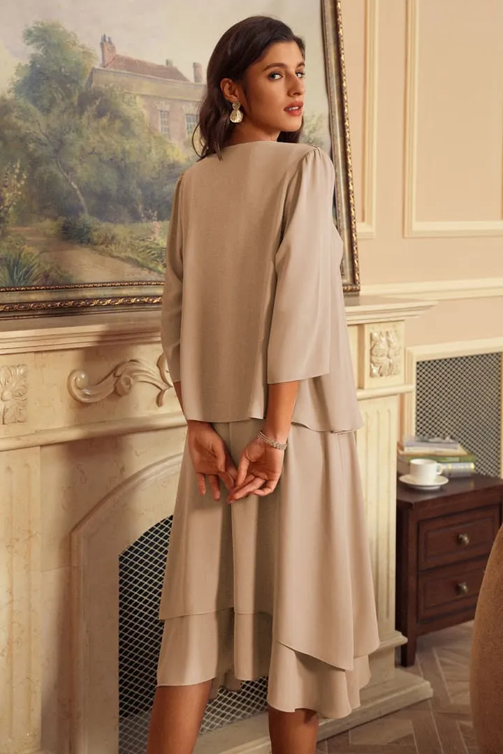 Sequin Chiffon Two Piece Midi Dresses sold by Grace Karin product image thumbnail 4