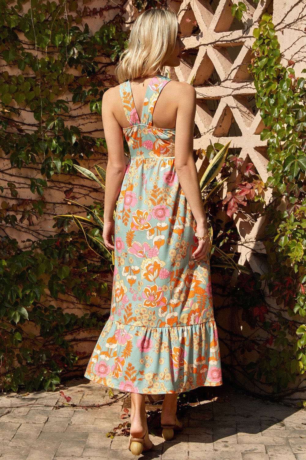 GRACE KARIN Halterneck Ruched Bodice Tiered A-Line Dress sold by Grace Karin product image thumbnail 5