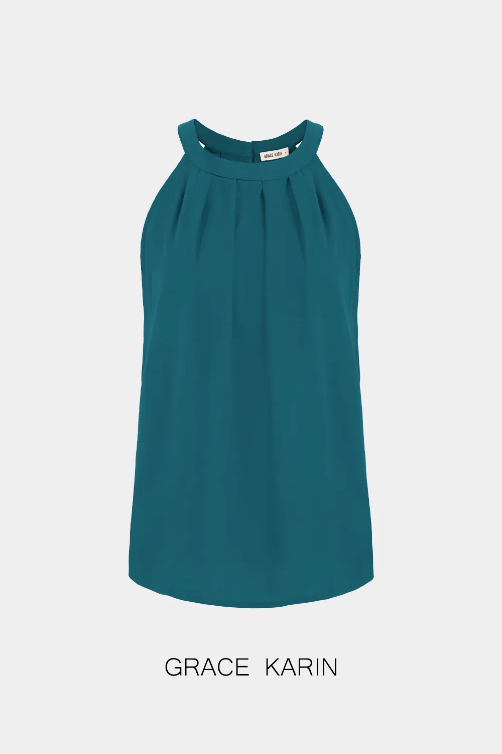 Grace Karin Women Halterneck Tops Loose Fit Sleeveless Keyhole Back Vest Blouse sold by Grace Karin product image thumbnail 4