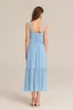 Ruched Halterneck Flared A-Line Dress - Blue sold by Grace Karin