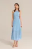 Ruched Halterneck Flared A-Line Dress - Blue sold by Grace Karin