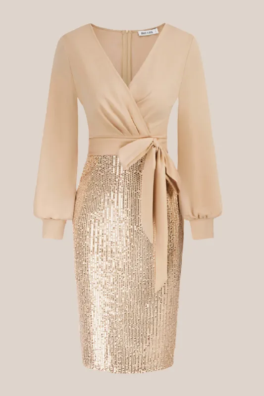 Sequin Long Sleeve Elegant Cocktail Party Dresses  - Cold sold by Grace Karin
