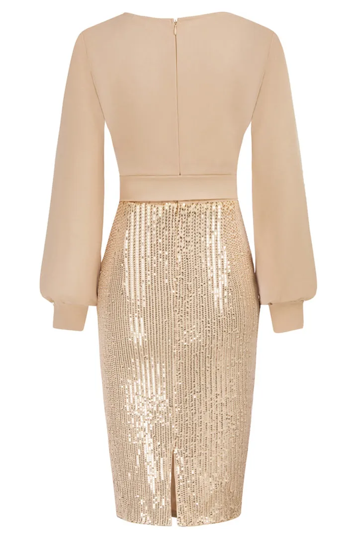 Sequin Long Sleeve Elegant Cocktail Party Dresses - Cold sold by Grace Karin product image thumbnail 4