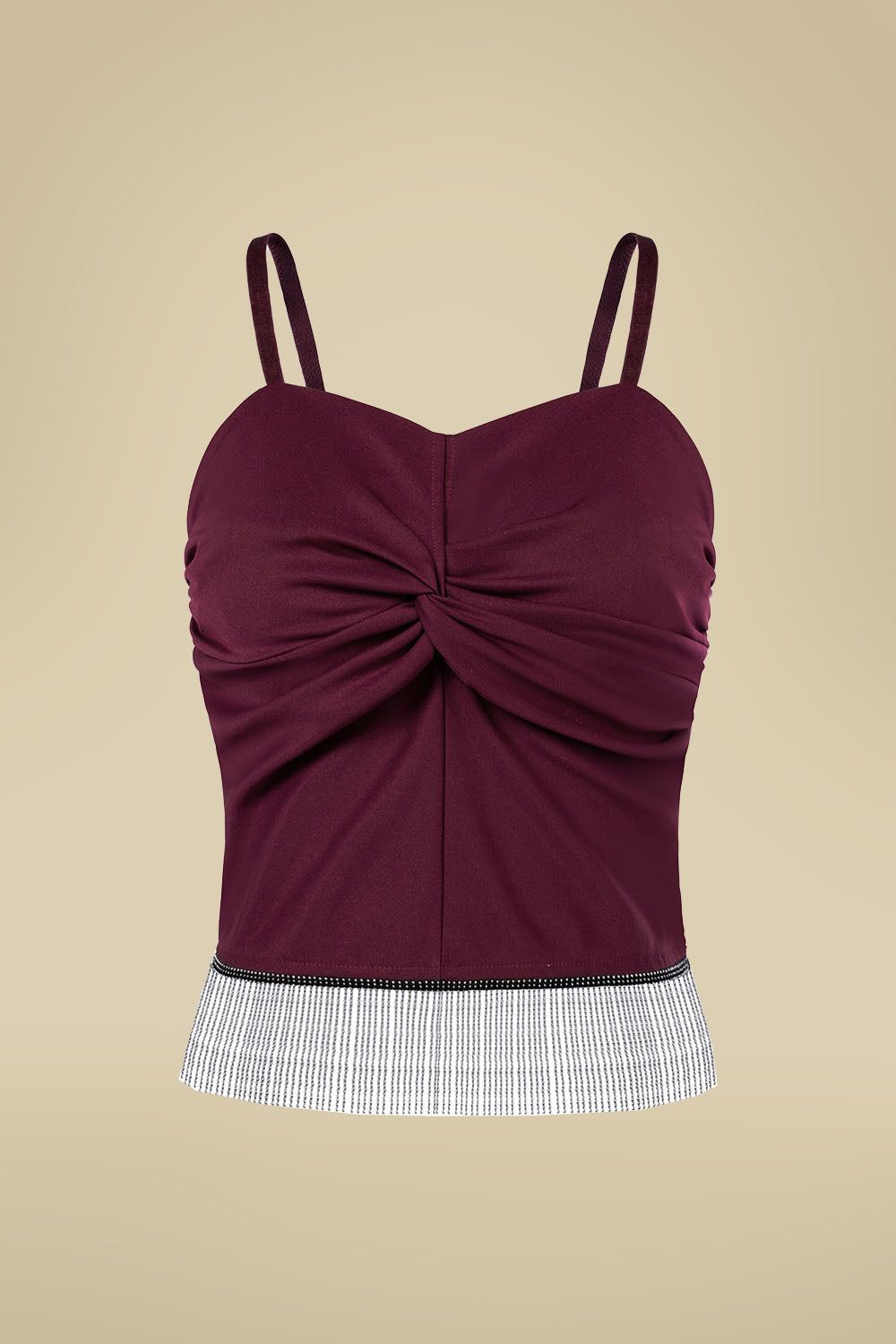 GK Women Tassel Hem Camisole Spaghetti Straps Knotted Bodice Cami-Tops sold by Grace Karin product image thumbnail 4