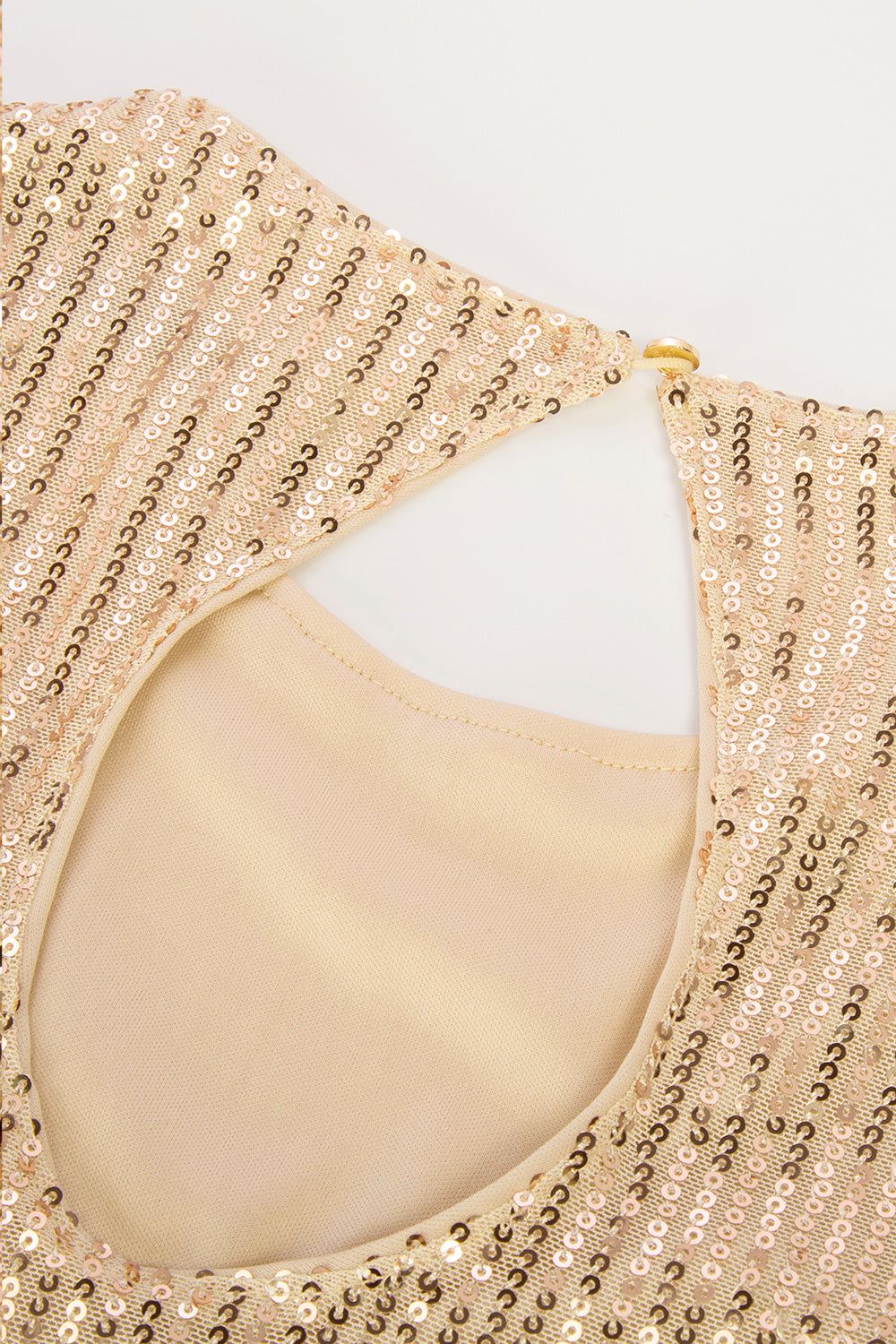 GRACE KARIN Hollowed-out Back Long Sleeve Crew Neck Sequined Tops sold by Grace Karin product image thumbnail 4