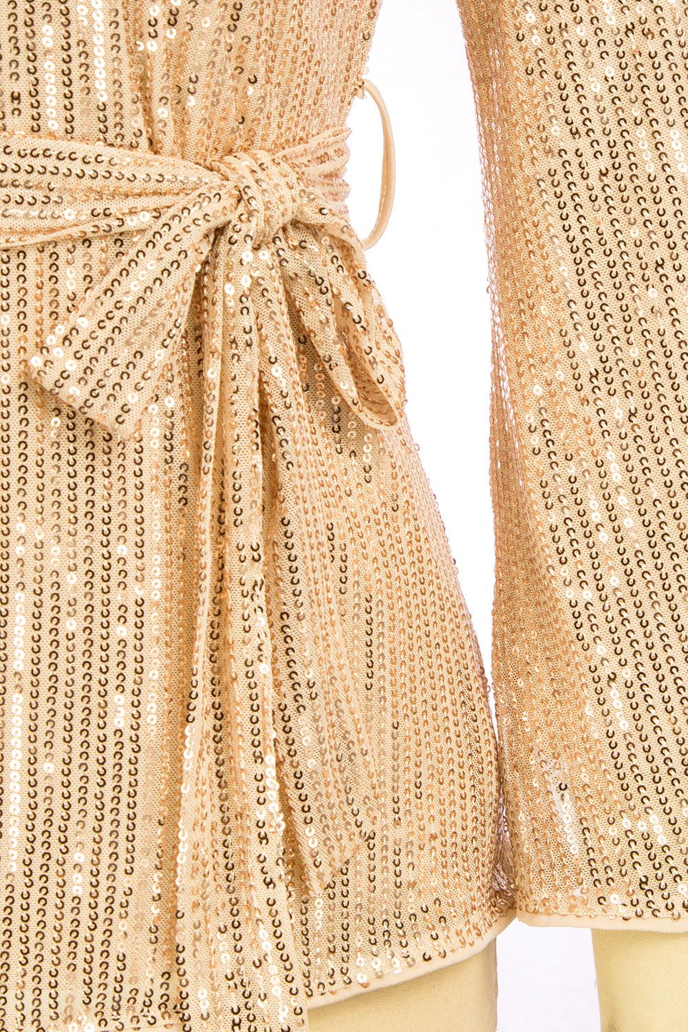 GRACE KARIN Hollowed-out Back Long Sleeve Crew Neck Sequined Tops sold by Grace Karin product image thumbnail 6