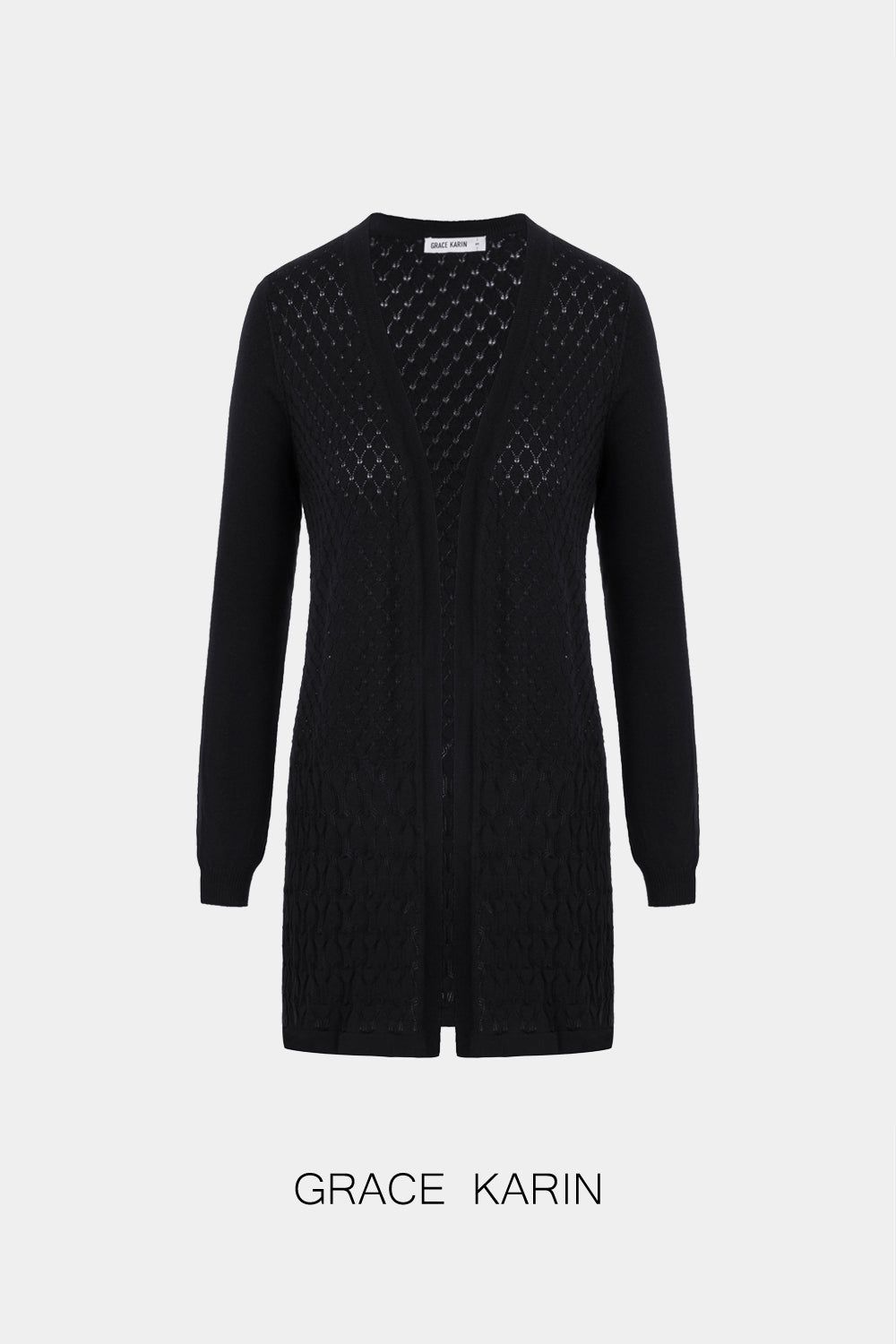 【$19.99 Flash Sale!】GRACE KARIN Hollowed-out Open Front Mid-Thigh Knitwear sold by Grace Karin product image thumbnail 5