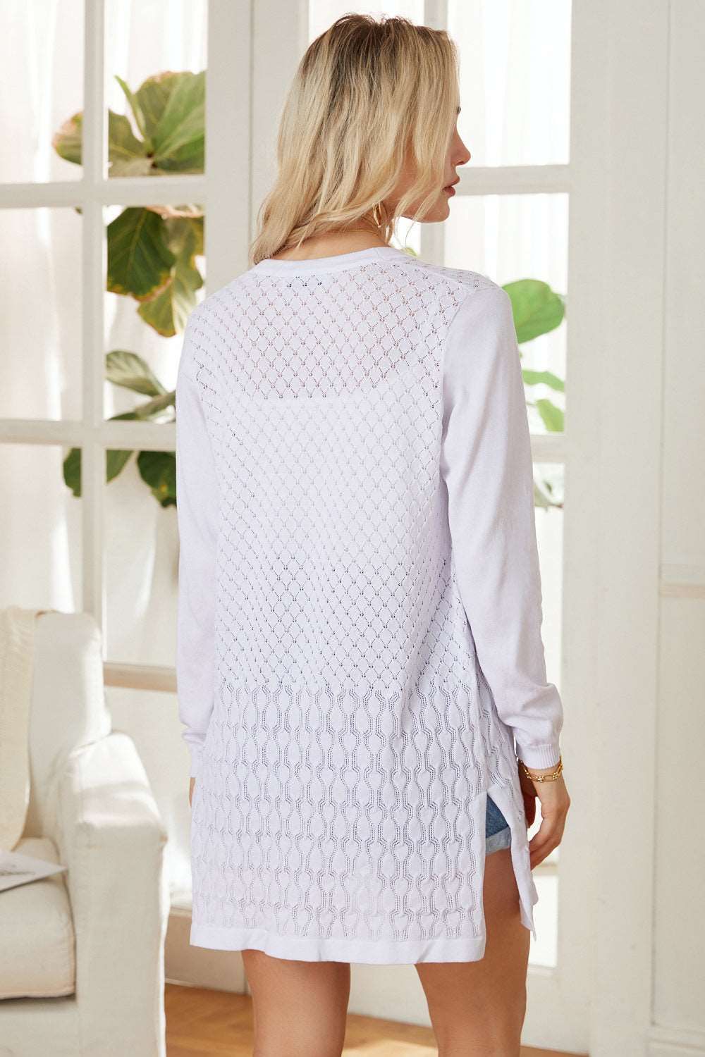 【$19.99 Flash Sale!】GRACE KARIN Hollowed-out Open Front Mid-Thigh Knitwear sold by Grace Karin product image thumbnail 4