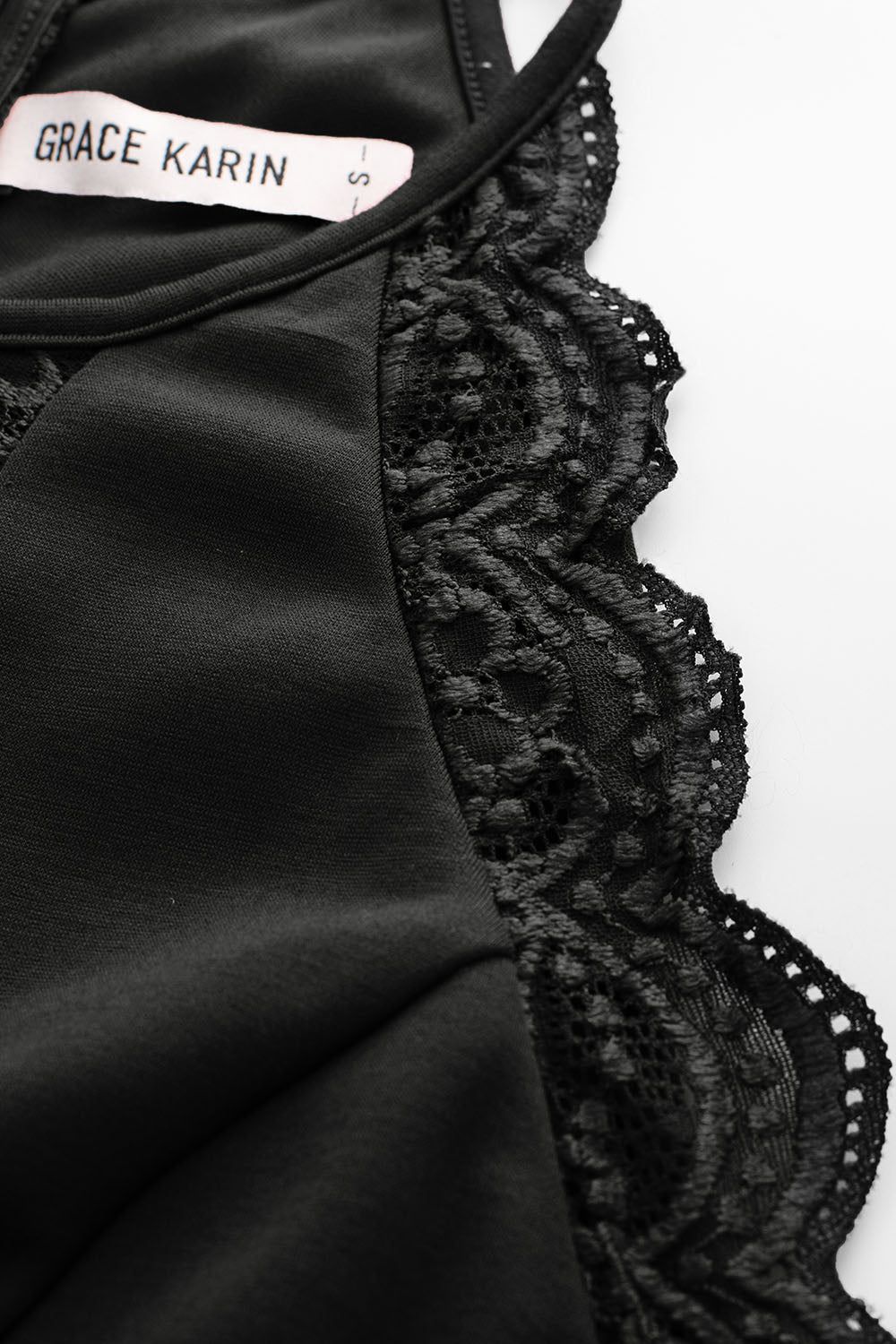 GK Women Lace Patchwork Party Dress Front Slit Halterneck Maxi Dress sold by Grace Karin product image thumbnail 7