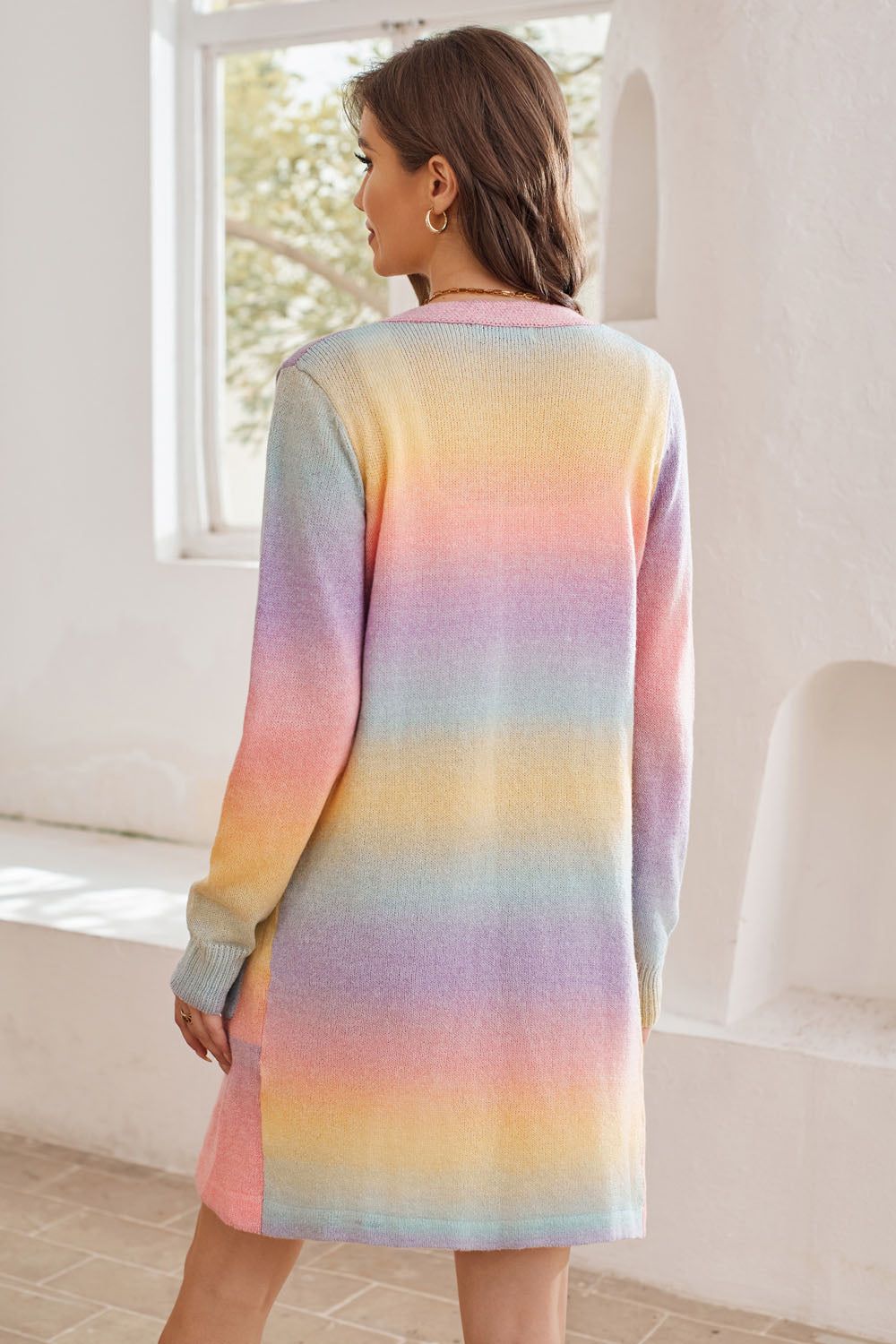 GK Women Mid-Thigh Length Cardigan Long Sleeve Open Front Sweater Knitwear sold by Grace Karin product image thumbnail 2