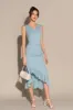 Ruched Sleeveless V-Neck Irregular Hem Bodycon Party Dress - Blue sold by Grace Karin
