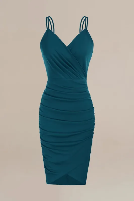 Ruched V-Neck Spaghetti Straps Cocktail Dresses sold by Grace Karin