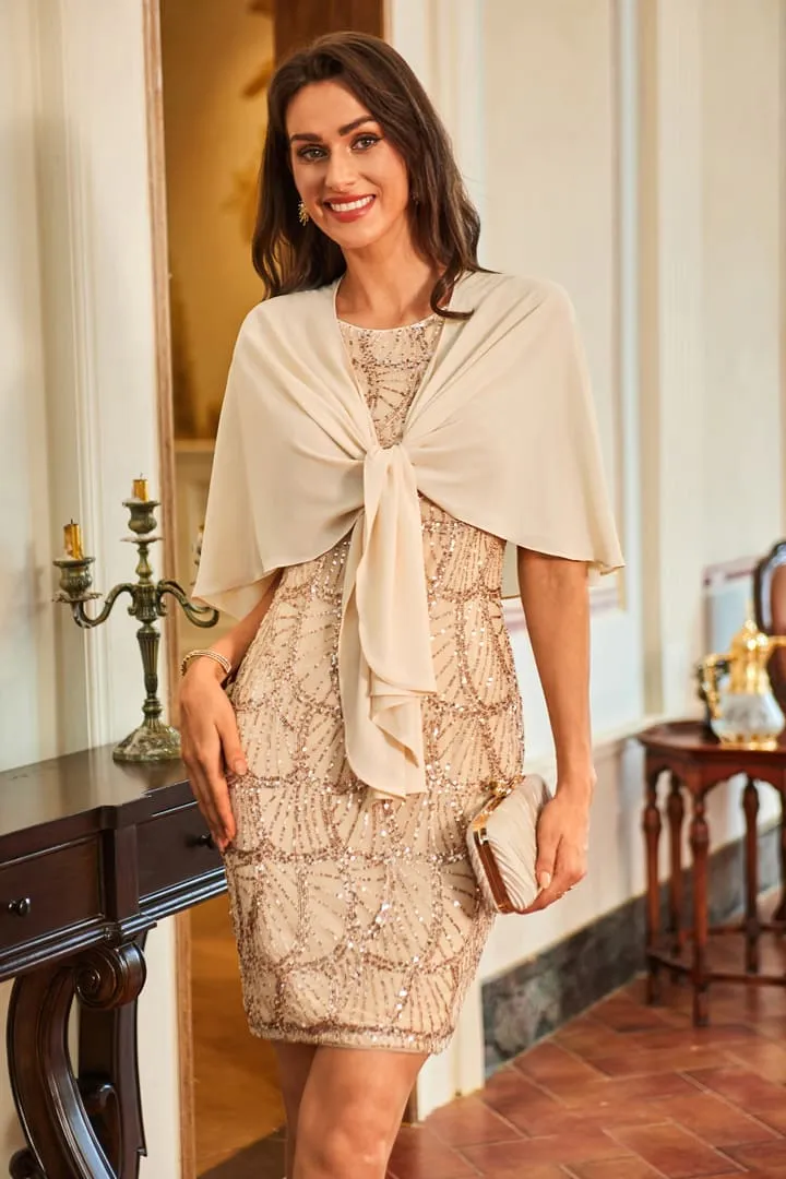 Sequin Sundress Cocktail Dresses with Chiffon Shrug sold by Grace Karin product image thumbnail 2