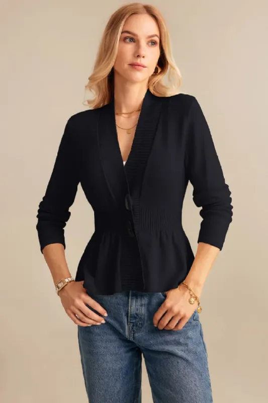 Casual Button Down Open Front Sweater Cardigan sold by Grace Karin