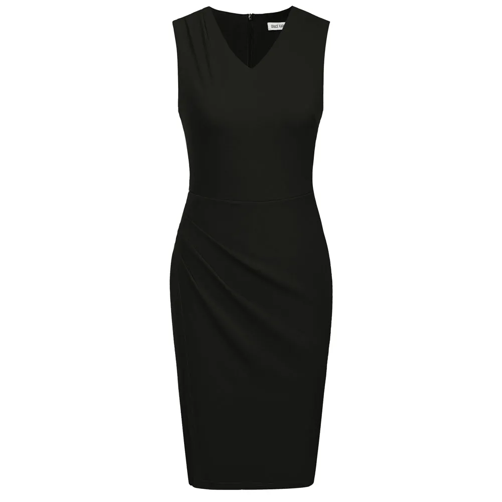 GRACE KARIN Ruched Bodycon Hips-Wrapped Dress sold by Grace Karin