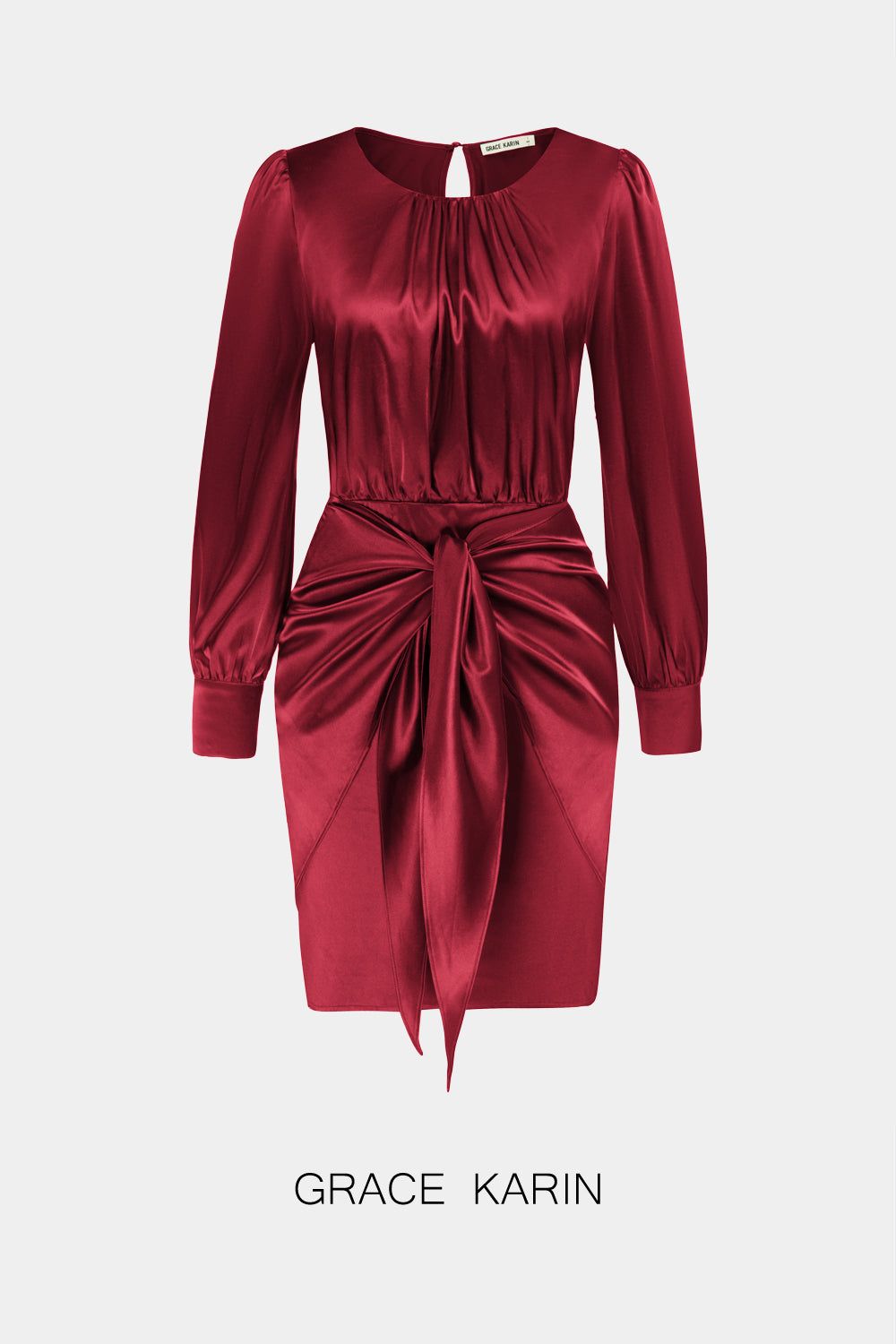 GRACE KARIN Long Sleeve Overlay Decorated Bodycon Dress sold by Grace Karin product image thumbnail 4