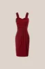 Sequin Lace Stitching Sweetheart Neck Dress - Red sold by Grace Karin