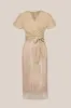 Sequined V Neck Party Long Dress - Pink sold by Grace Karin