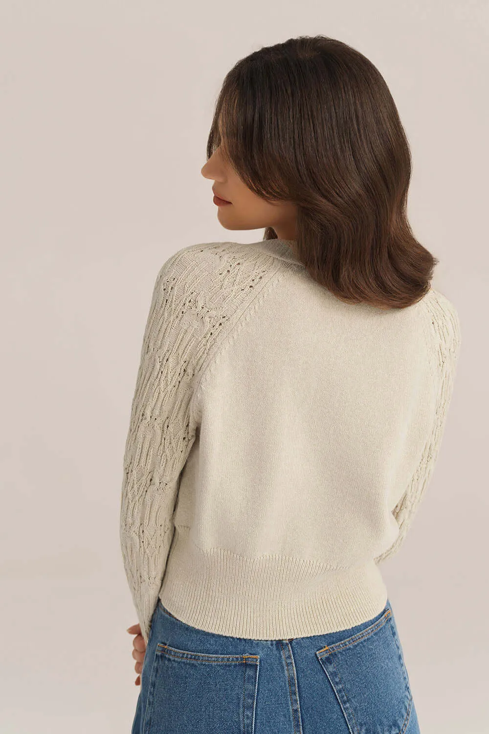 Asymmetric Placket V-Neck Long Raglan Sleeve Cardigan sold by Grace Karin product image thumbnail 4