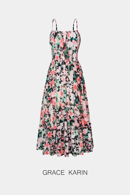 GRACE KAIRN  Maxi Cami-Dress Spaghetti Straps Ruched Bodice sold by Grace Karin