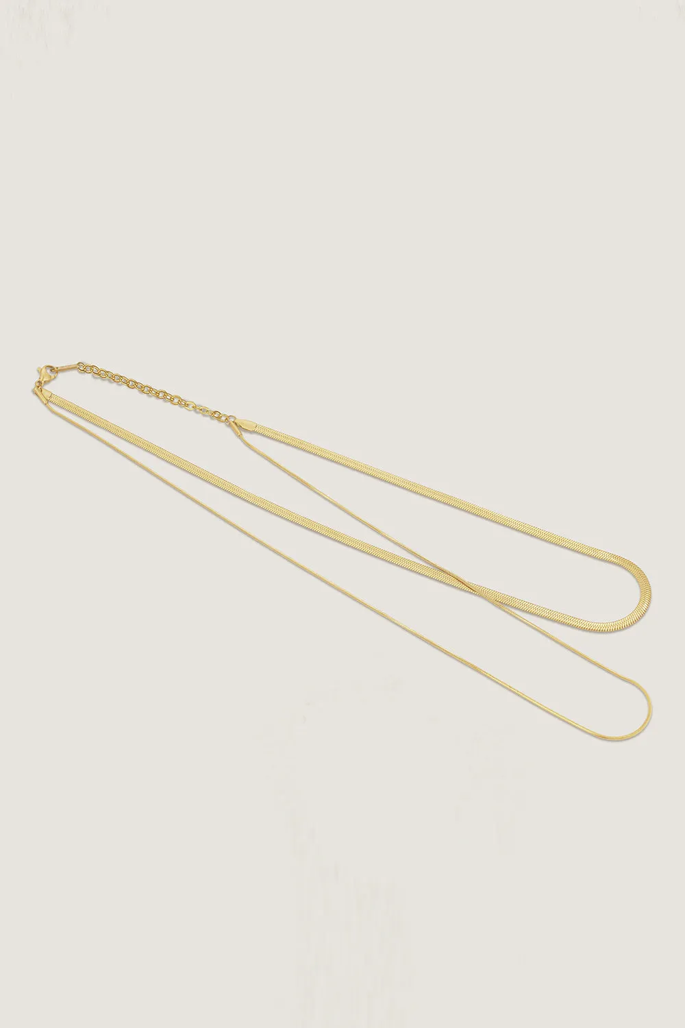 Double Layer Snake Bone Chain Necklace sold by Grace Karin product image thumbnail 4