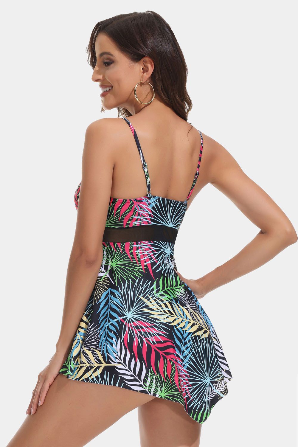 【$19.99 Flash Sale!】GRACE KARIN Women 2pcs Set Swimsuit See-Through Mesh Patchwork Swim Dress+Briefs sold by Grace Karin product image thumbnail 2