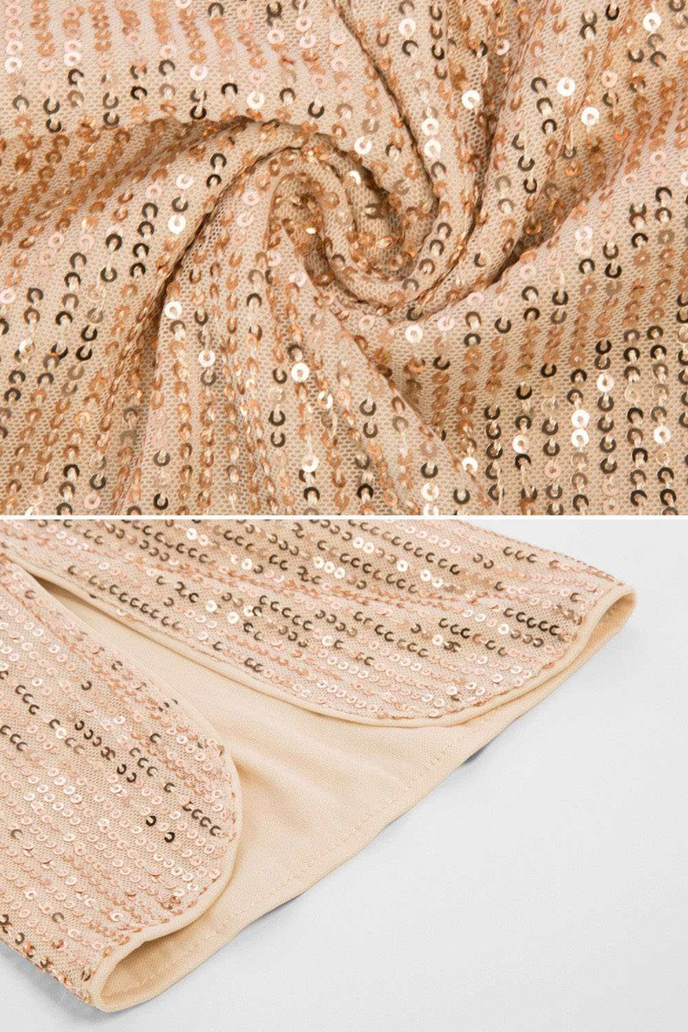 GRACE KARIN 3/4 Slit Sleeve Curved Hem Sequined Party Tops sold by Grace Karin product image thumbnail 7