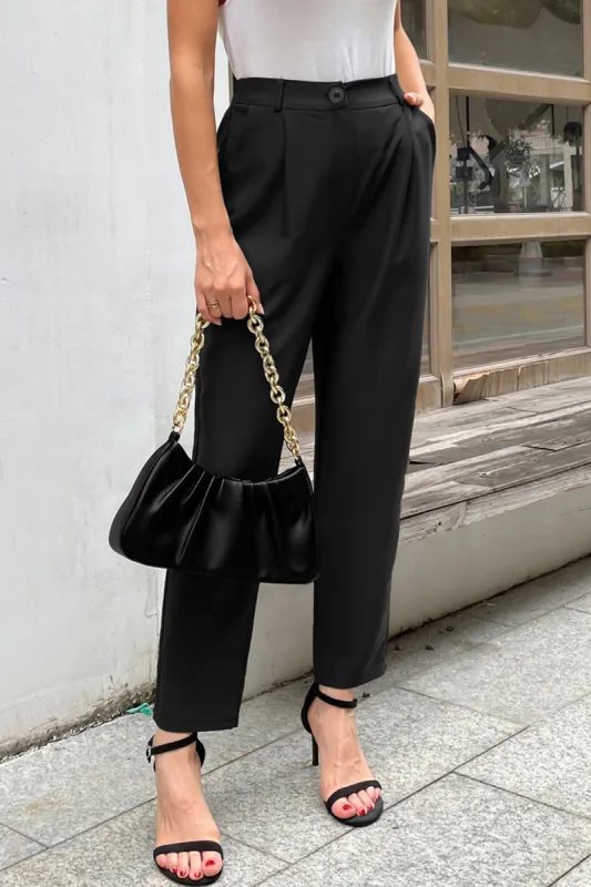 GRACE KARIN High Waist Ankle Pants OL Solid Color Elastic Waist Work Pants sold by Grace Karin