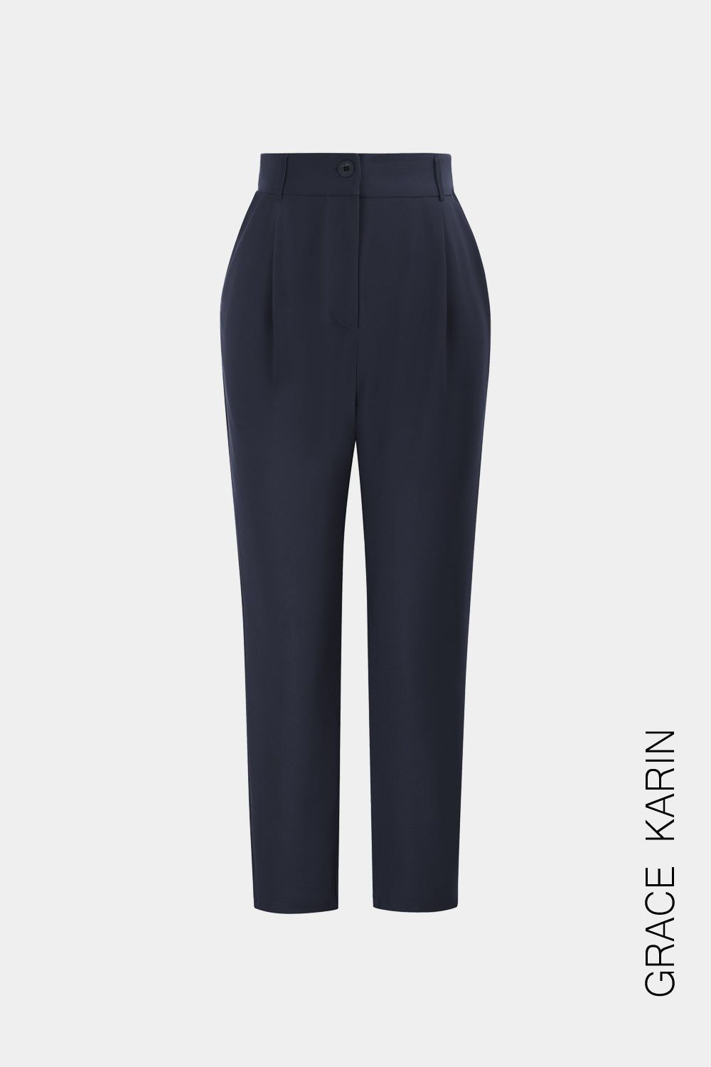 GRACE KARIN High Waist Ankle Pants OL Solid Color Elastic Waist Work Pants sold by Grace Karin product image thumbnail 4