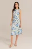 Sleeveless Cowl Neck Hollowed-out Back Dress - Blue sold by Grace Karin