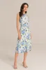 Sleeveless Cowl Neck Hollowed-out Back Dress - Blue sold by Grace Karin