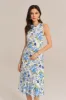 Sleeveless Cowl Neck Hollowed-out Back Dress - Blue sold by Grace Karin