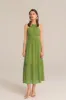 Ruched Halterneck Flared A-Line Dress - Green sold by Grace Karin