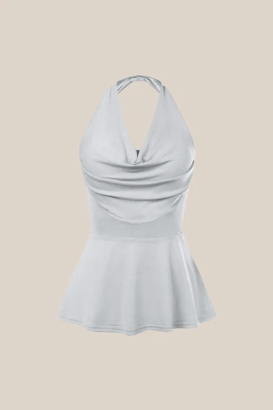 Halterneck Backless Cowl Neck Party Tops sold by Grace Karin