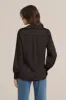 Satin Silk Blouse Loose Fit Comfy Tops - Black sold by Grace Karin