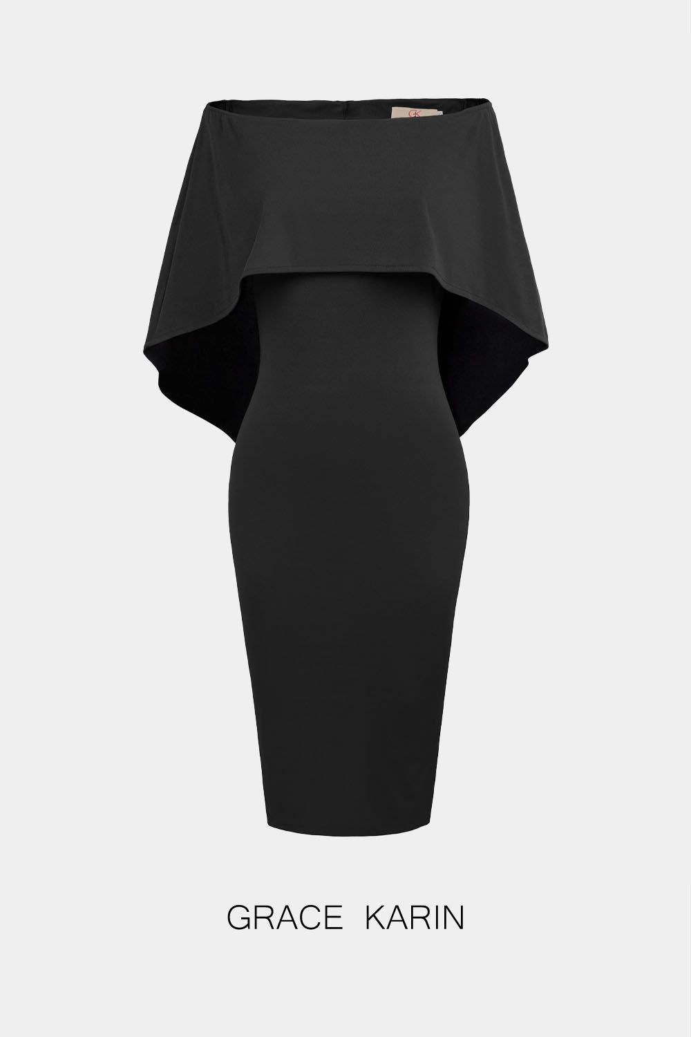 GRACE KARIN Off Shoulder Drape Decorated Bodycon Dress sold by Grace Karin product image thumbnail 2