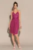 Sequined Spaghetti Straps V-Neck Bodycon Party Dress - Pink sold by Grace Karin