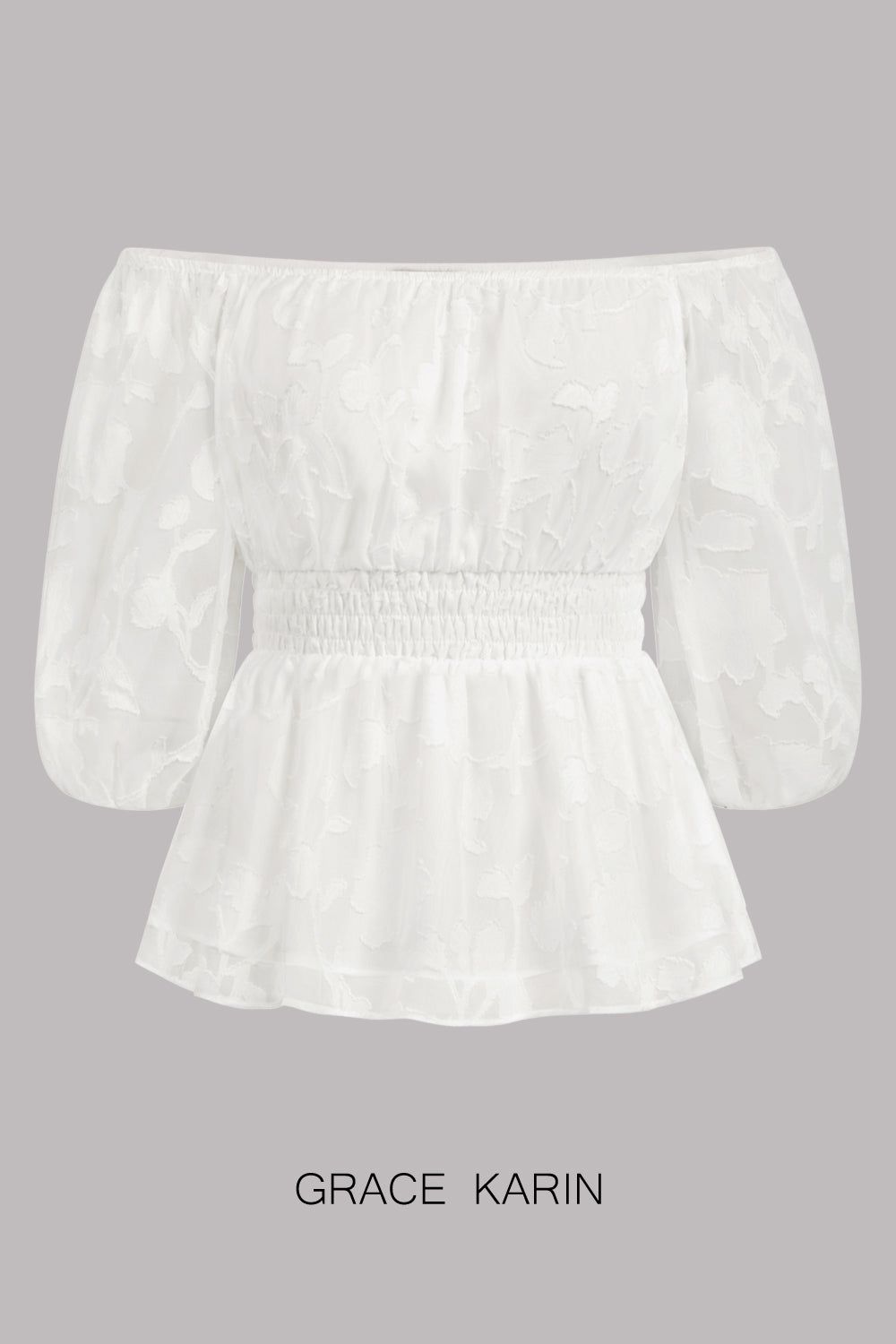 GRACE KARIN Smocked Waist Short Sleeve Square Neck Tops sold by Grace Karin product image thumbnail 7