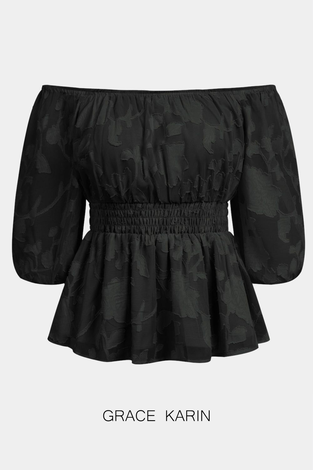 GRACE KARIN Smocked Waist Short Sleeve Square Neck Tops sold by Grace Karin product image thumbnail 6