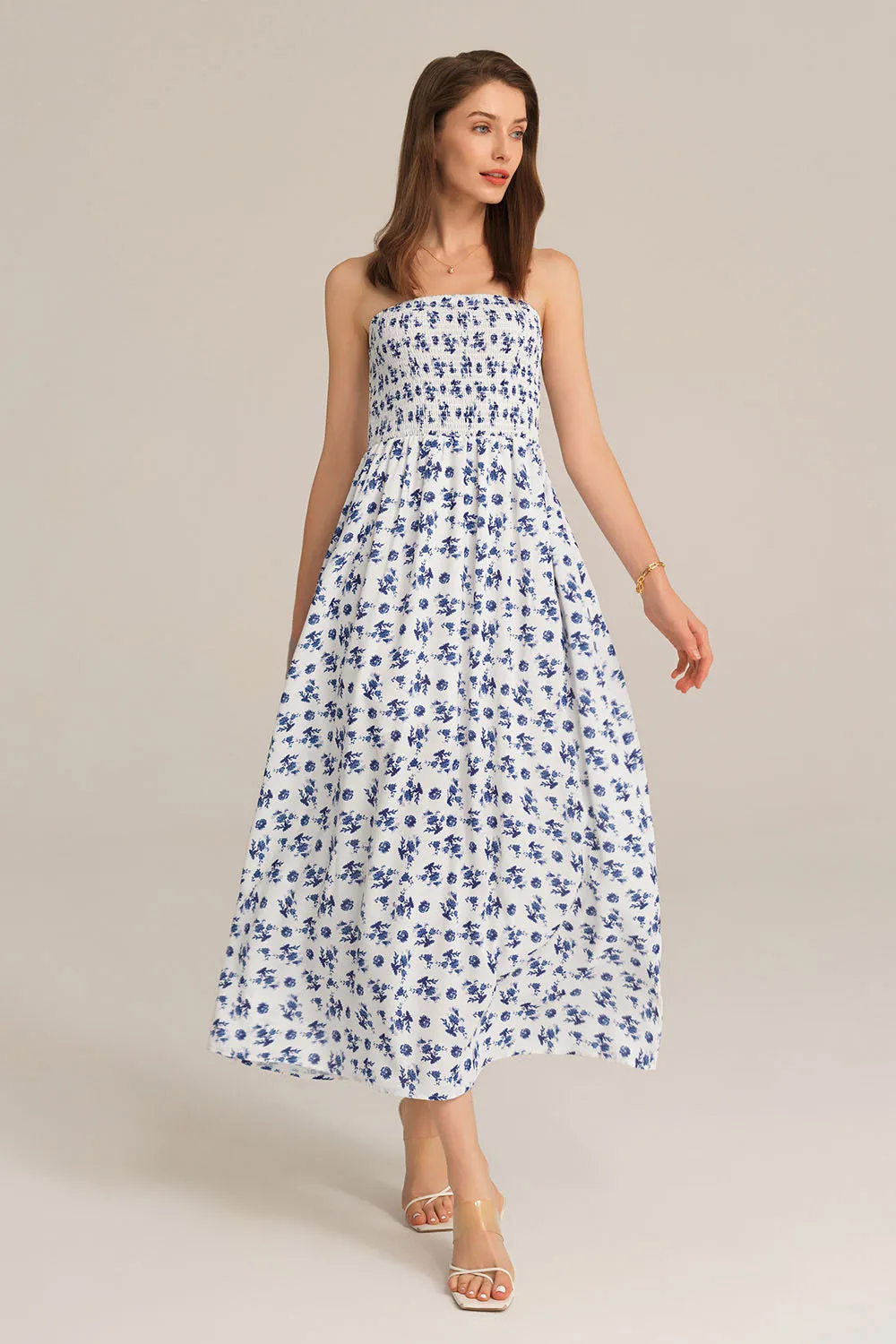 Strapless Midi A-Line Dress sold by Grace Karin